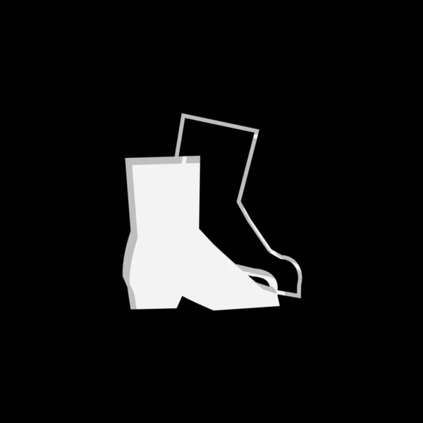 Icono Ilustrado Aislado Sobre Fondo Botas Seguridad — Vector de stock