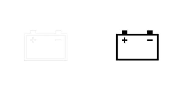 Une Icône Illustrée Isolée Sur Fond Grande Batterie — Image vectorielle