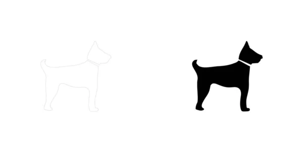 Icono Ilustrado Aislado Sobre Fondo Perro Guardián — Archivo Imágenes Vectoriales