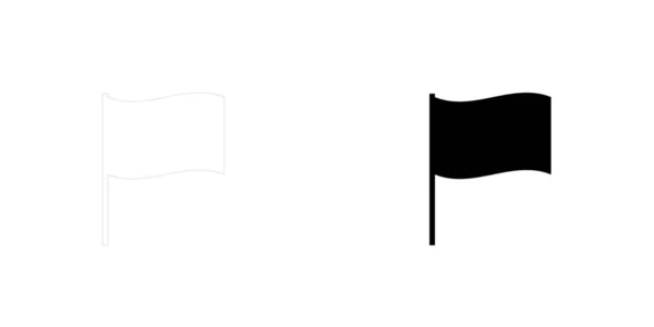 Illustreret Ikon Isoleret Baggrund Waving Flag – Stock-vektor