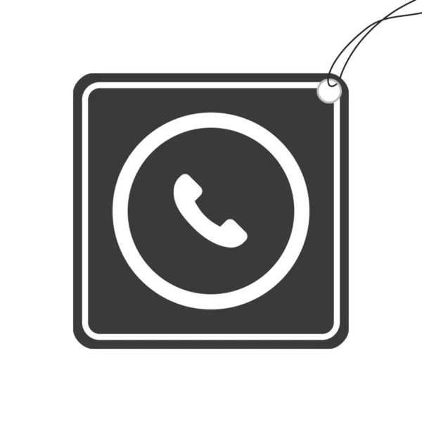 Icono Ilustrado Aislado Fondo Esquema Del Teléfono Círculo — Vector de stock