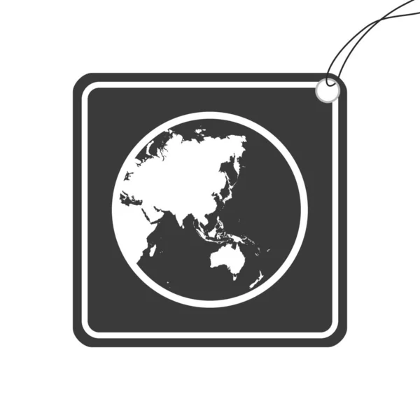 Icono Ilustrado Aislado Sobre Fondo World Asia Oceania — Vector de stock