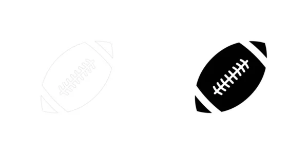 Ikona Ilustrowana Izolowana Tle Futbol Amerykański — Wektor stockowy