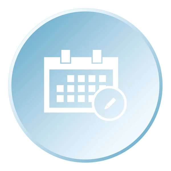 Icono Ilustrado Aislado Sobre Fondo Square Calendar Edit — Vector de stock