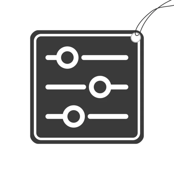 Een Geïllustreerd Pictogram Geïsoleerd Een Achtergrond Instellingen Horizontaal — Stockvector