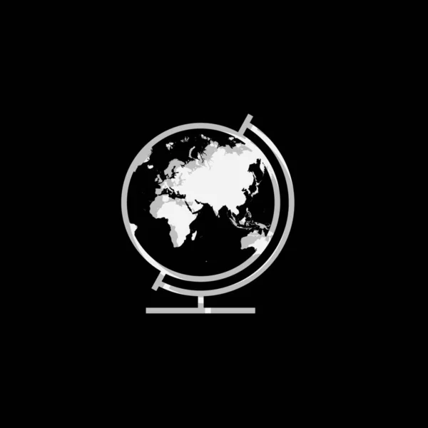 Illustrated Icon Isolated Background Globe Europe Asia Oceania — 스톡 벡터