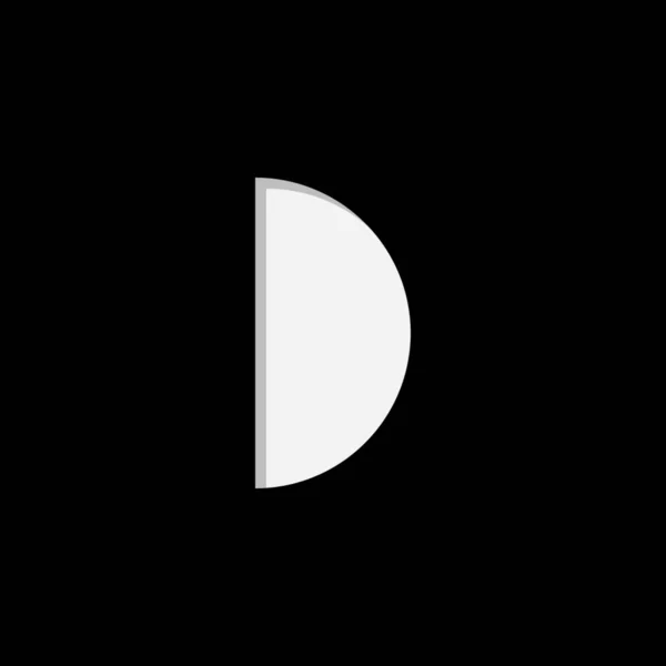 背景上的一个图解图标 第一季月亮 — 图库矢量图片