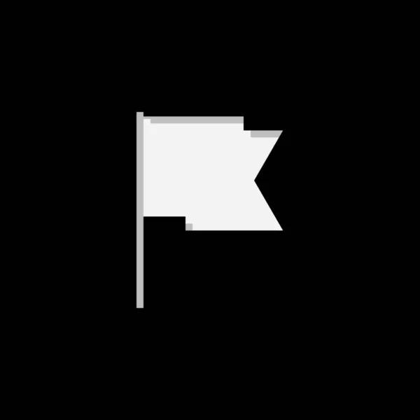 Une Icône Illustrée Isolée Sur Fond Découper Drapeau Agitant — Image vectorielle