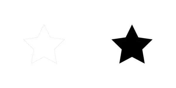 Εικονογραφημένο Εικονίδιο Που Απομονώνεται Φόντο Σημαδεμένο Αστέρι — Διανυσματικό Αρχείο