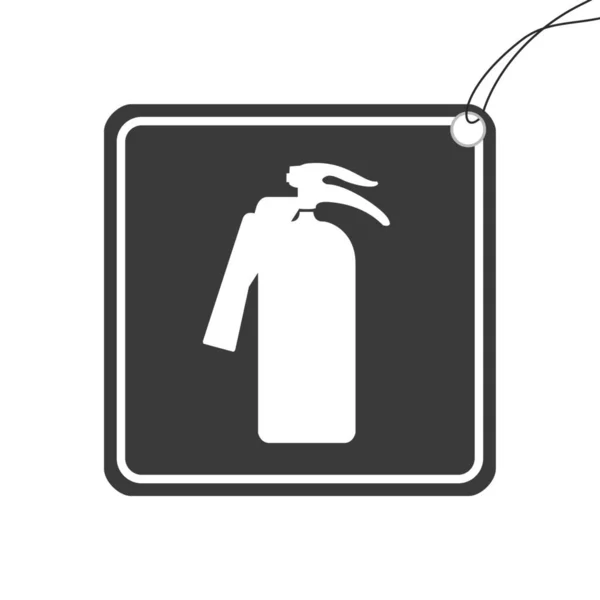 Ícone Ilustrado Isolado Fundo Extintor Incêndio — Vetor de Stock