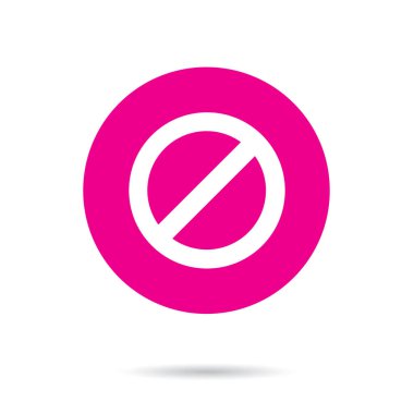 Pembe vektör simgesi ya da dur işaretinin düğmesi