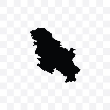 siyah çizgili ülke vektör çizimi. Sırbistan