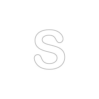 S harfi simge vektör illüstrasyonu