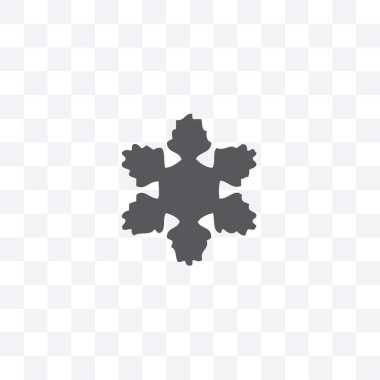 kar tanesi vektör simgesi şeffaf arkaplanda izole edildi