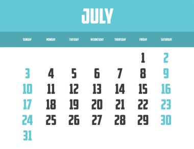 Bir Arkaplanda İzole Edilmiş Bir Takvim