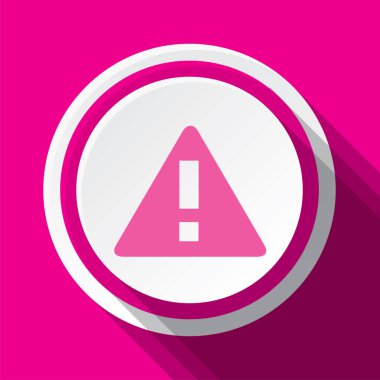 Ünlemlerin pembe yuvarlak vektör simgesi tasarımı