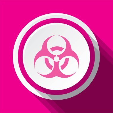 Radyo etkinliğinin pembe yuvarlak vektör simgesi tasarımı 