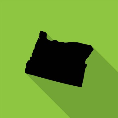 ABD 'nin Oregon eyaletinin vektör haritası.