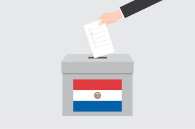 Paraguay Ülkesi için Resimli Bayrak Kutusu
