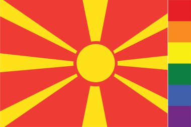 Makedonya için Resimli Bayrak