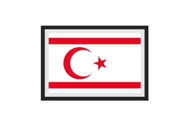 Kuzey Kıbrıs bayrağının vektör illüstrasyonu