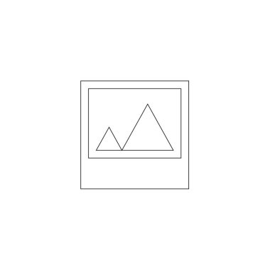 vector illustration of white frame icon.