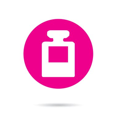 Pembe vektör simgesi veya mürekkep kabının düğmesi