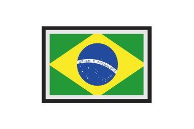 Brezilya bayrağının vektör illüstrasyonu