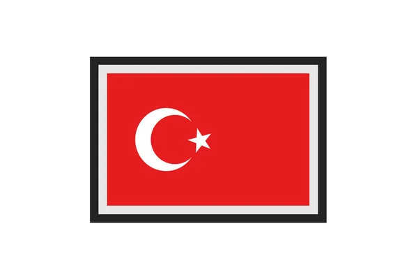 Illustration Vectorielle Drapeau Turquie — Image vectorielle