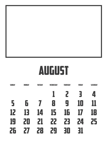 Calendário Isolado Plano Fundo — Vetor de Stock