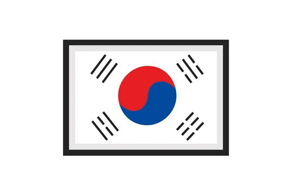 Ilustração Vetorial Bandeira Coreia Sul — Vetor de Stock