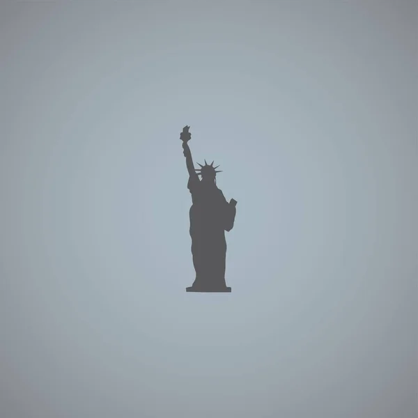 Statue Liberty Vector Icon Isolated Grey Background — Stock Vector