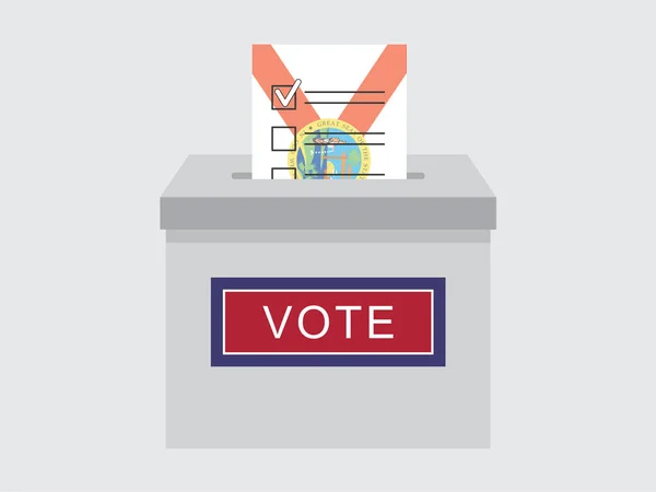 États Unis Amérique Voting Illustration State Florida — Image vectorielle