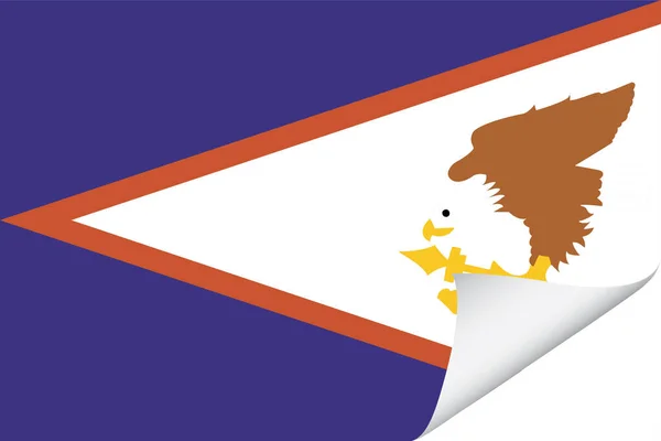 Drapeau Illustré Pour Pays Des Samoa Américaines — Image vectorielle