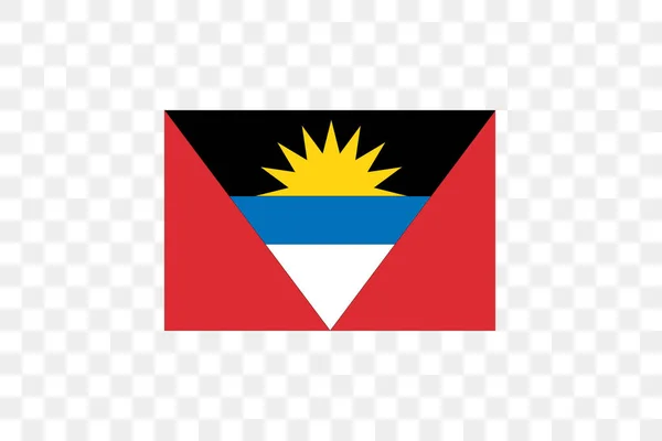 Ilustración Vectorial Bandera Sobre Fondo Transparente Antigua Barbuda — Archivo Imágenes Vectoriales