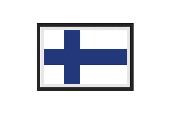 Vektorová Ilustrace Vlajky Finska — Stockový vektor