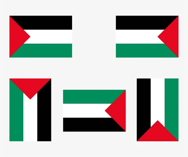 삽화에 나오는 나라의 국기가 팔레스타인 반영하고 — 스톡 벡터