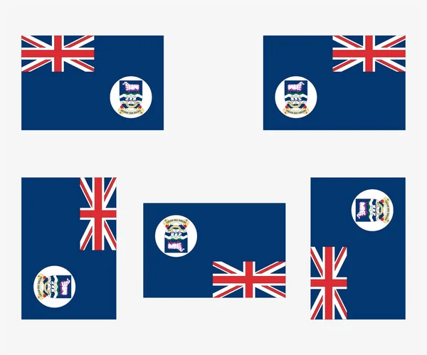 Иллюстрированный Государственный Флаг Фолклендских Островов — стоковый вектор