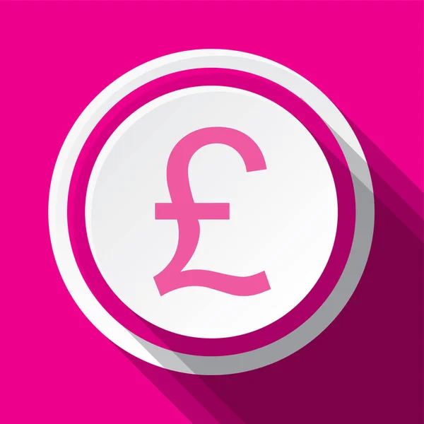 Pink Vector Icon Design Pound Sign — Stock Vector