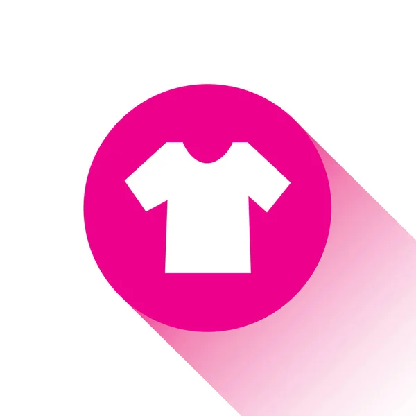 Icono Vector Rosa Botón Mens Camiseta — Vector de stock