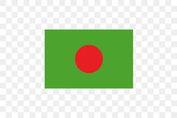 Ilustración Vectorial Bandera Sobre Fondo Transparente Bangladesh — Vector de stock