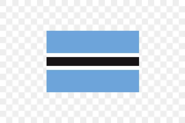 Ilustração Vetorial Bandeira Sobre Fundo Transparente Botsuana — Vetor de Stock