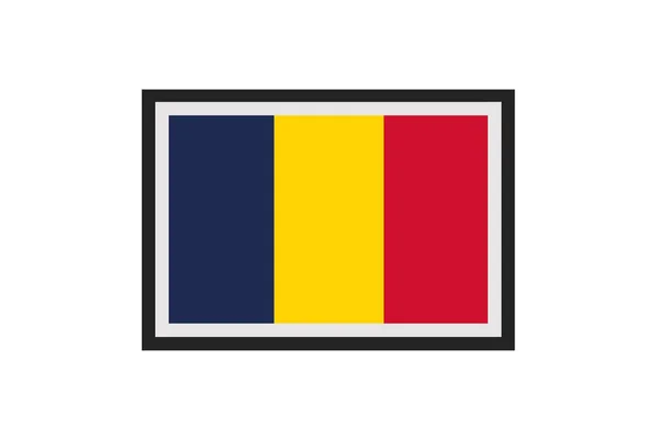 Vektorillustration Tchads Flagga — Stock vektor