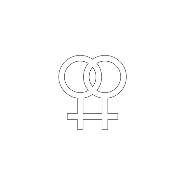 Gender Symbol Symbol Vektor Illustration Design Vorlage — Stockvektor