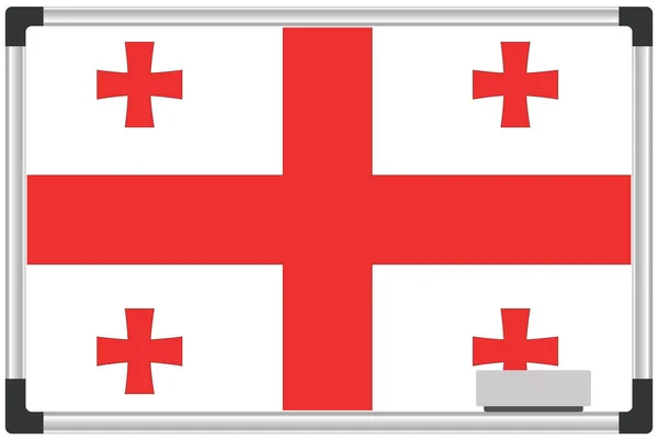 Bandeira Ilustrada Quadro Branco Para País Geórgia — Vetor de Stock