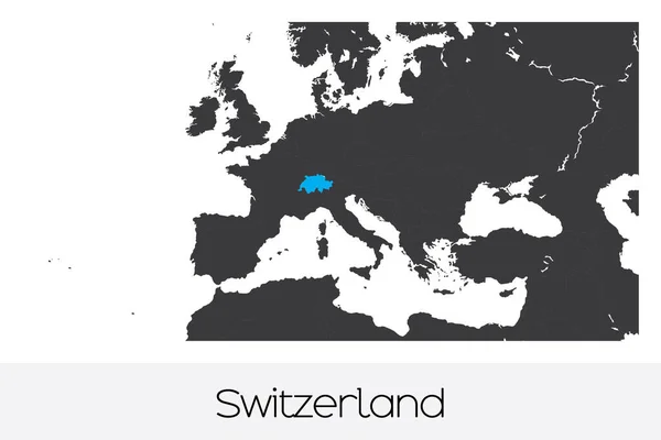 Geïllustreerde Landvorm Van Zwitserland — Stockvector