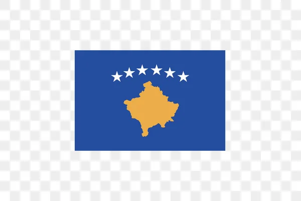 Ilustração Vetorial Bandeira Sobre Fundo Transparente Kosovo —  Vetores de Stock