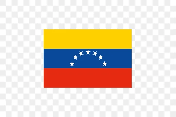 Vektorillustration Der Flagge Auf Transparentem Hintergrund Venezuela — Stockvektor