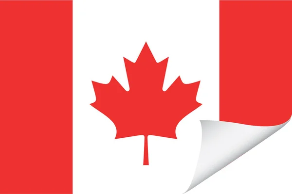 Ilustrovaná Vlajka Pro Kanadskou Zemi — Stockový vektor