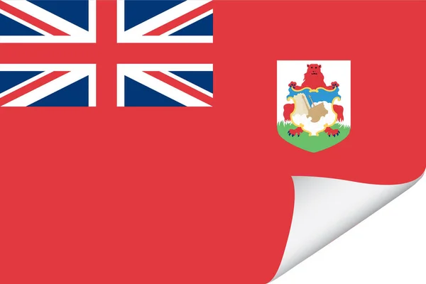 Bandera Ilustrada Del País Las Bermudas — Vector de stock